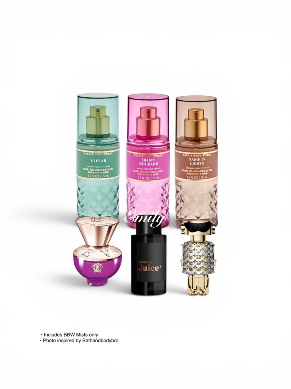 3X LIMITED RELEASE BBW Mist
V.I.PEAR OH MY RHUBARB NAME IN LIGHTS Collection - Picture 8 of 11